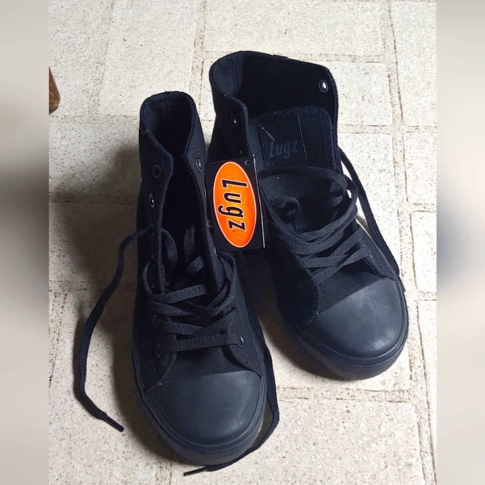 Brand new! Lugz hi top sneakers, black, women size 6.5